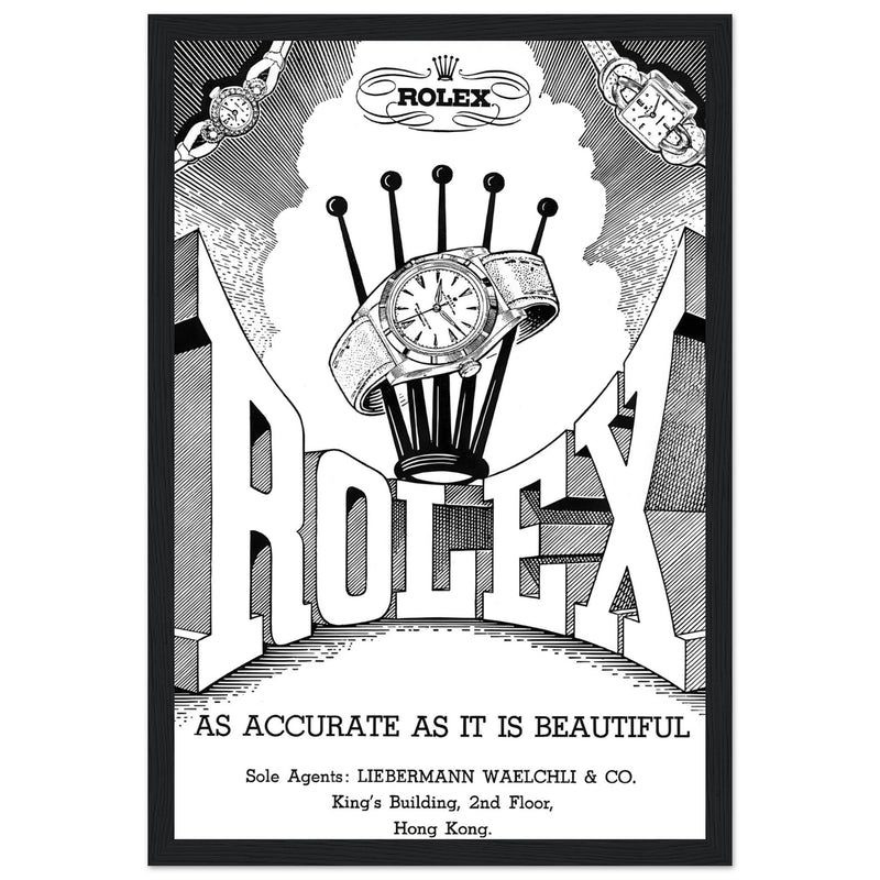 Rolex Hong Kong Jewellers Vintage Poster Ad