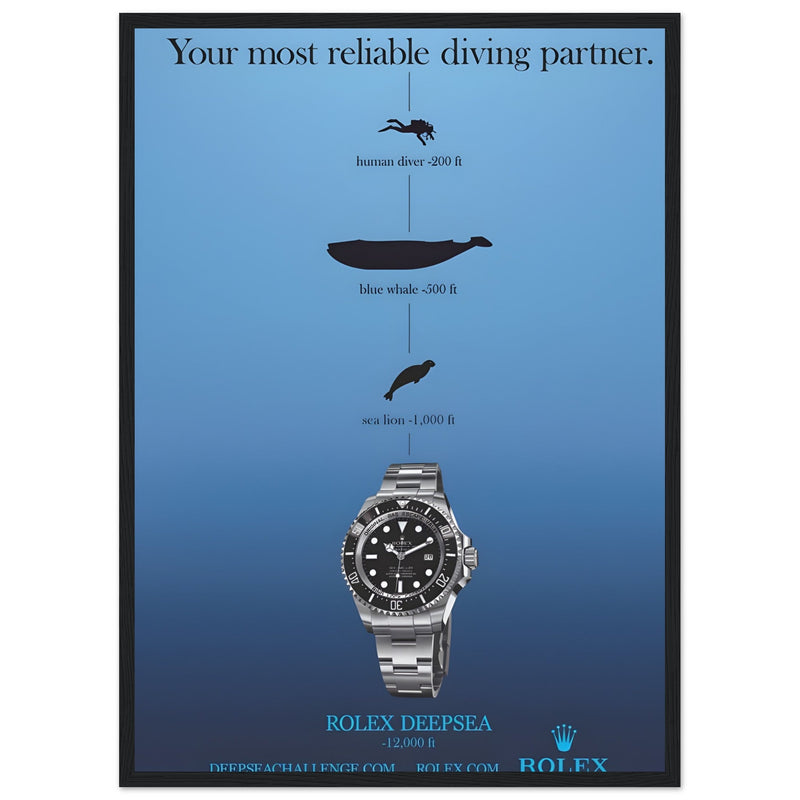 Rolex Deepsea Vintage Poster Ad