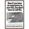 Porche 24 Road Assistance Vintage Poster Ad
