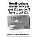 Porche 24 Road Assistance Vintage Poster Ad