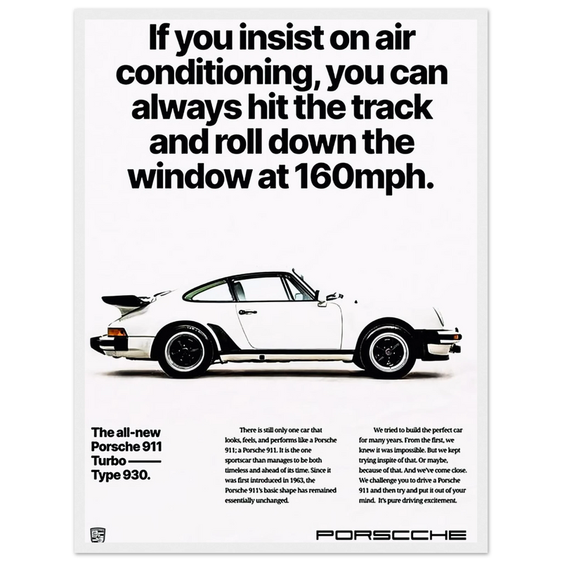 Porsche All New 911 Vintage Poster
