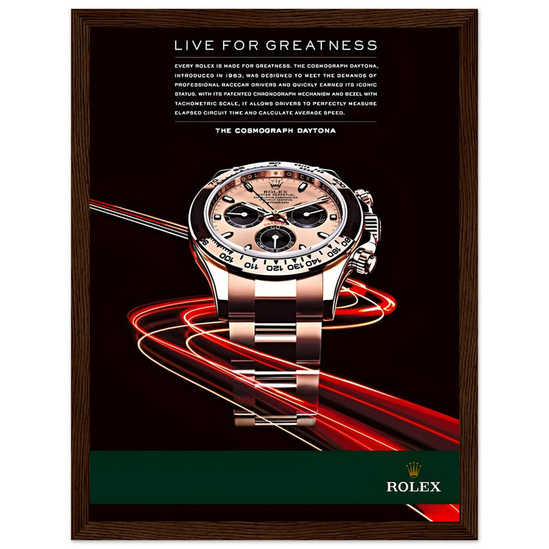 Rolex Live For Greatness Vintage Poster Ad