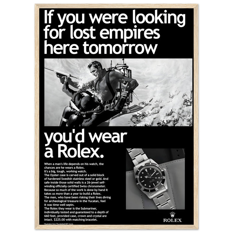 Rolex Submariner Vintage Poster Ad