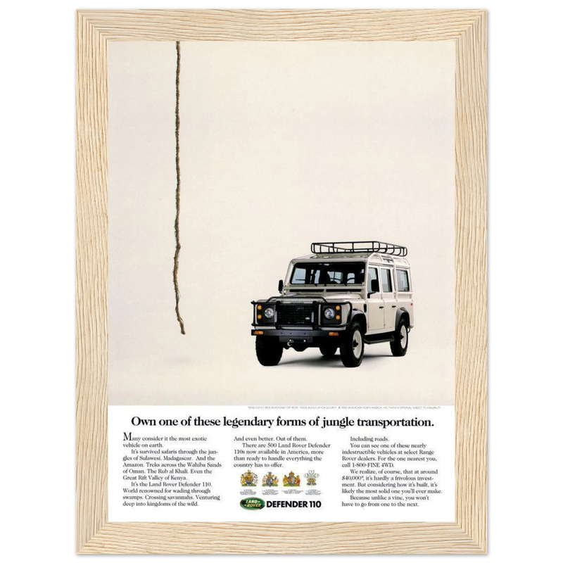 Land Rover Defender Vintage Poster