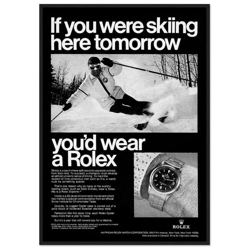Rolex Ski Vintage Poster Ad