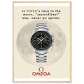 Omega Race to the Moon Vintage Poster Ad