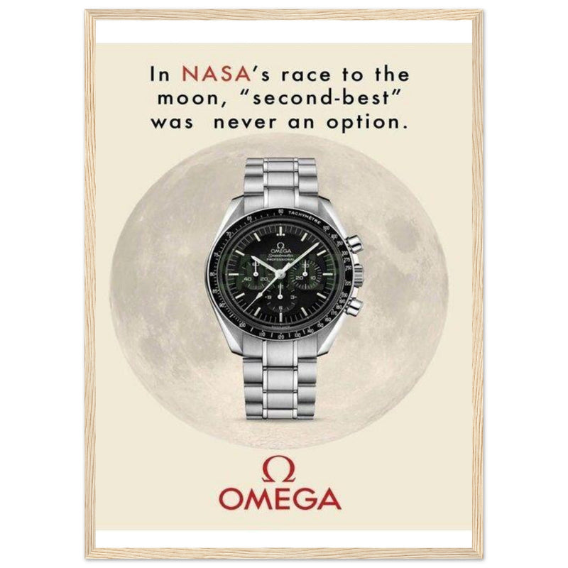 Omega Race to the Moon Vintage Poster Ad