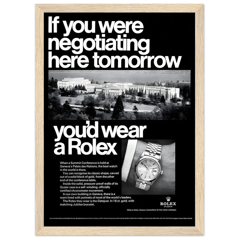 Rolex Datejust Geneva Vintage Poster Ad