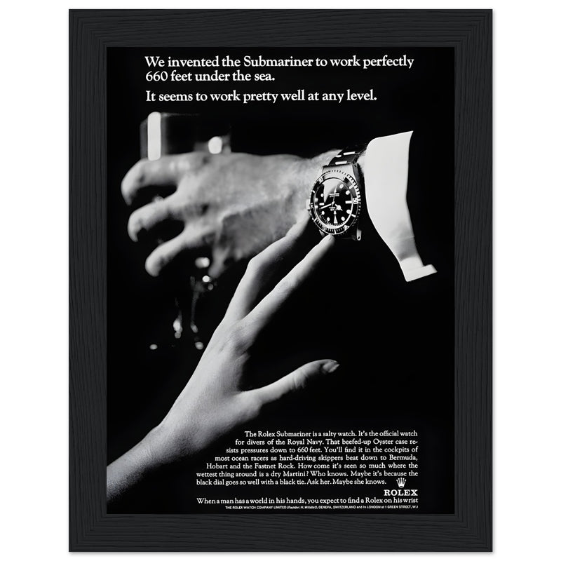 Rolex Submariner Any Level Vintage Poster Ad