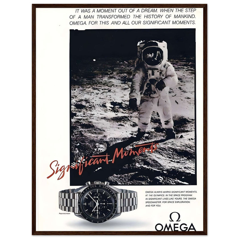 Omega Moon Vintage Poster Ad