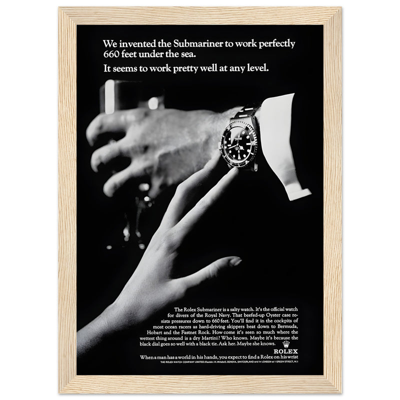 Rolex Submariner Any Level Vintage Poster Ad