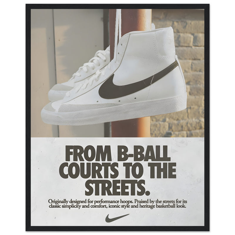 Nike Court to the streets Vintage Poster Ad