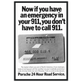 Porche 24 Road Assistance Vintage Poster Ad
