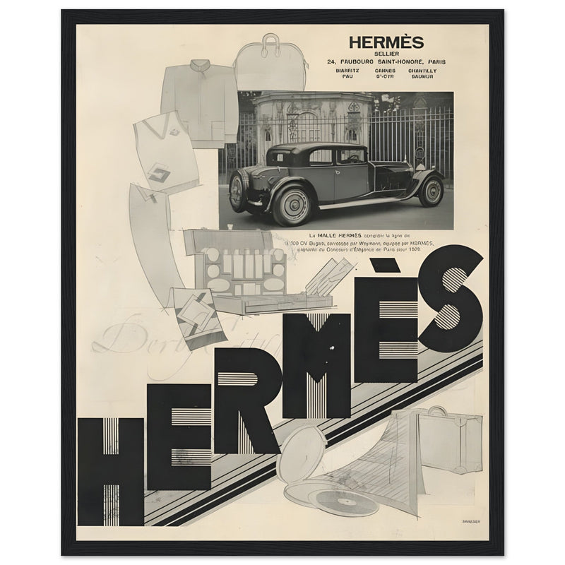 Hermes Fashion Vintage Poster Ad