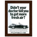 Porsche 911 Fresh Air Vintage Poster Ad