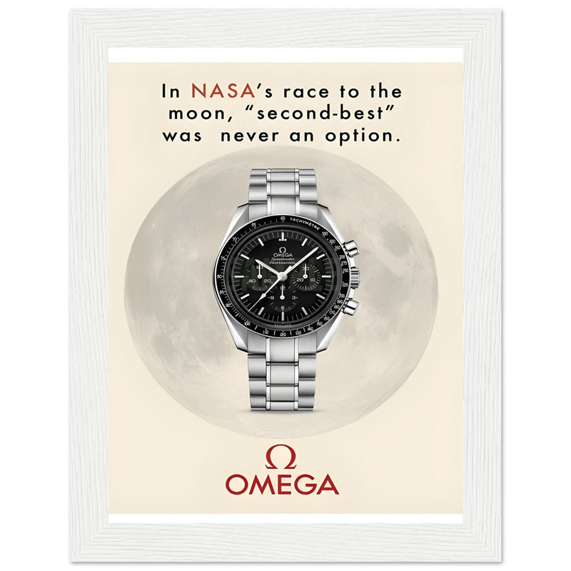 Omega Race to the Moon Vintage Poster Ad
