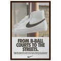 Nike Court to the streets Vintage Poster Ad