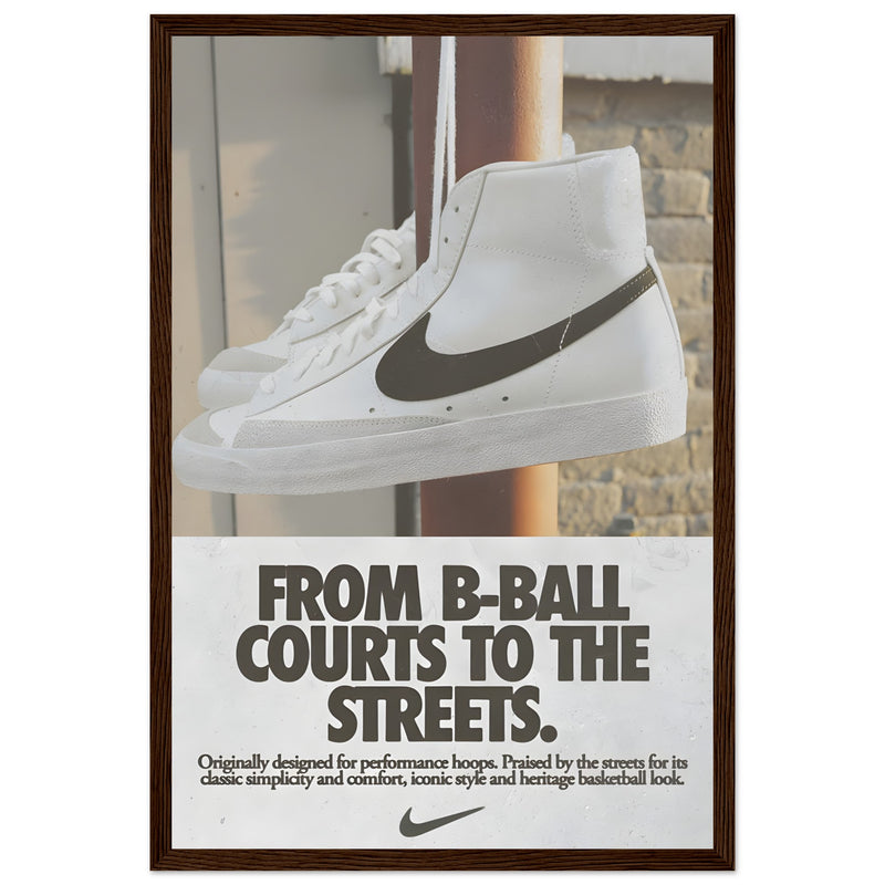 Nike Court to the streets Vintage Poster Ad
