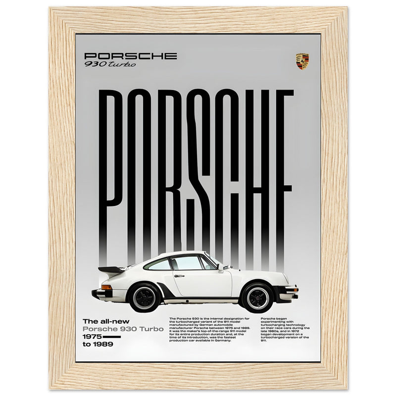 Porsche 930 Turbo 1975 Vintage Poster Ad