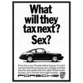 Porsche Tax Vintage Poster Ad