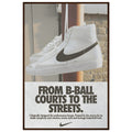 Nike Court to the streets Vintage Poster Ad