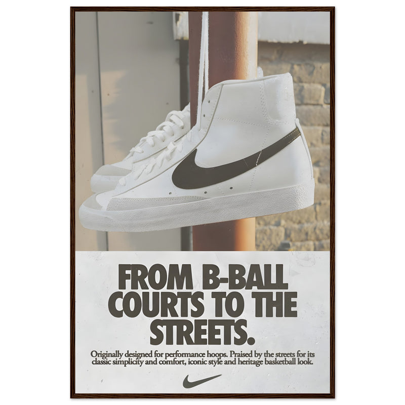 Nike Court to the streets Vintage Poster Ad