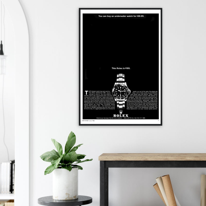 Rolex Submariner Vintage Poster Ad