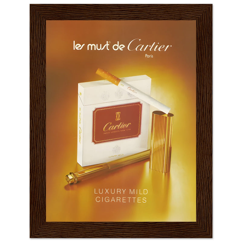 Cartier Luxury Mild Cigarettes Vintage Poster Ad