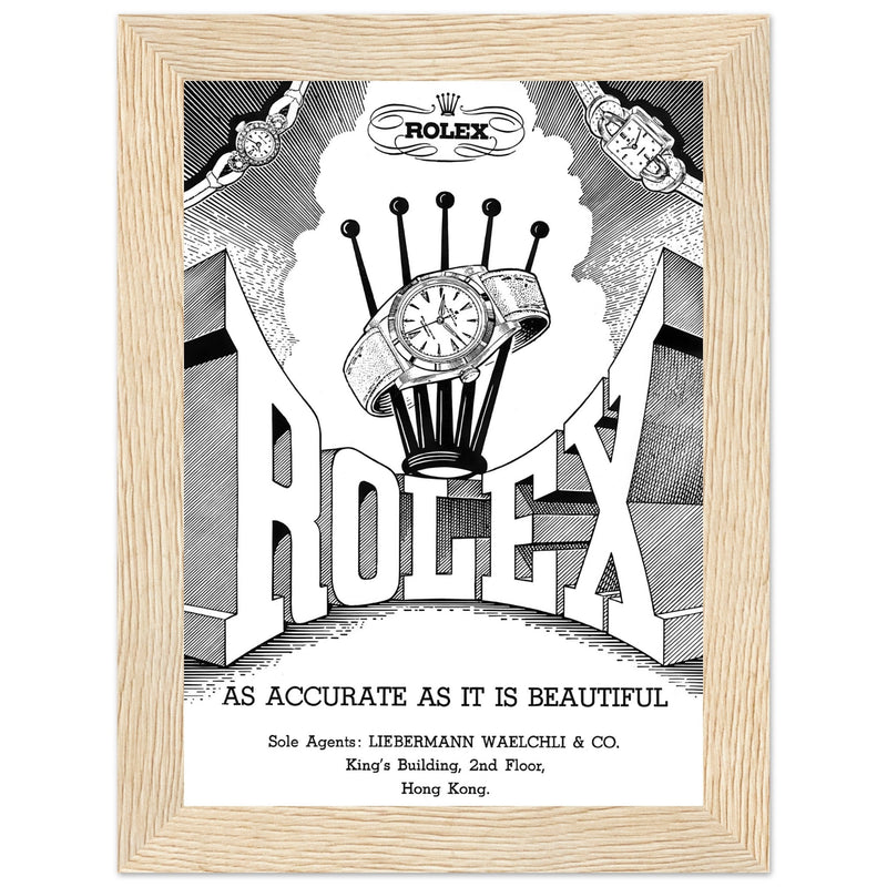 Rolex Hong Kong Jewellers Vintage Poster Ad