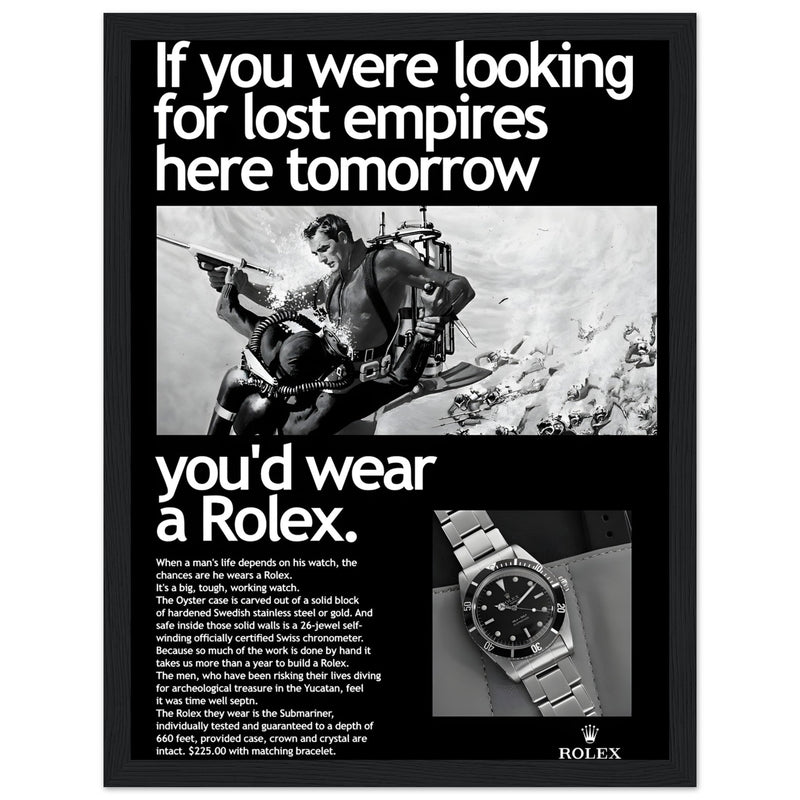 Rolex Submariner Vintage Poster Ad