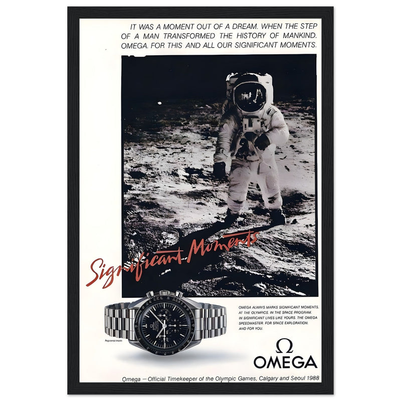 Omega Moon Vintage Poster Ad