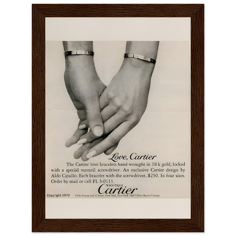 Cartier Love Bangles Vintage Poster