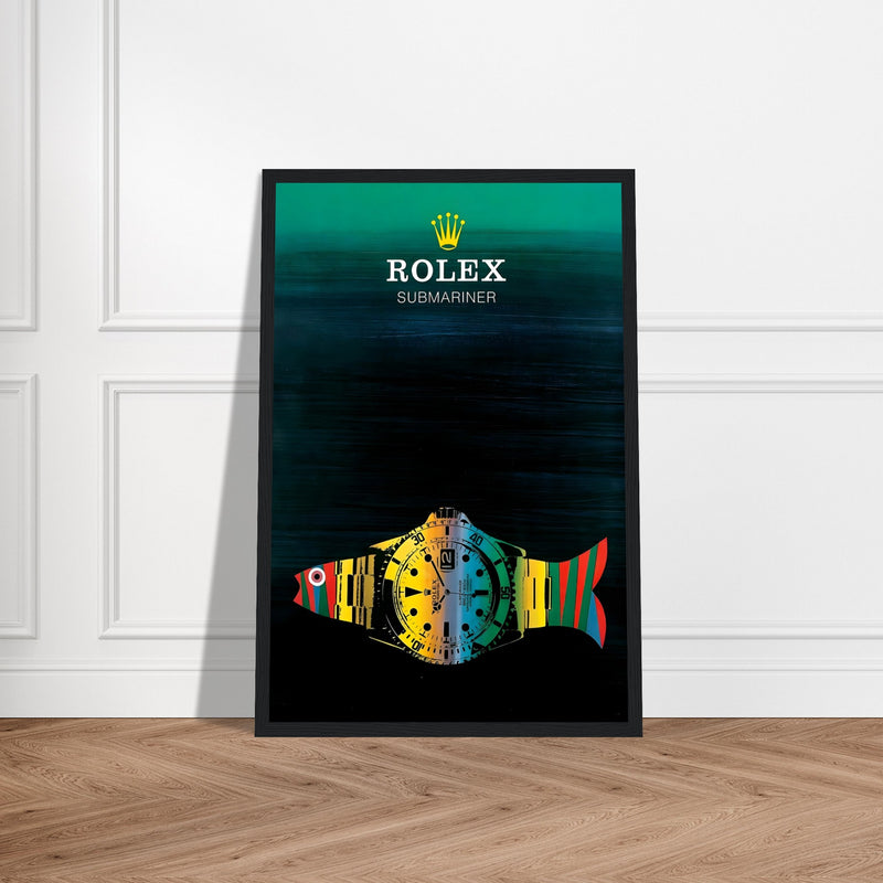 Rolex Submariner Fish Vintage Poster Ad - Premium Matte Paper