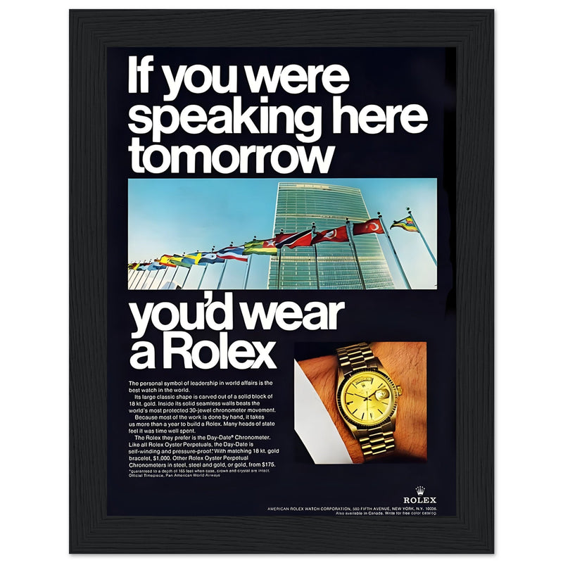 Rolex Day-Date UN Vintage Poster Ad