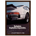 Porsche - Exclusive, Explosive, Expensive Vintage Poster