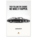 Porsche Can You Keep Up Vintage Poster Ad