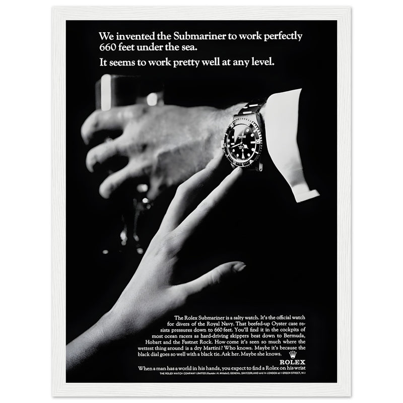 Rolex Submariner Any Level Vintage Poster Ad
