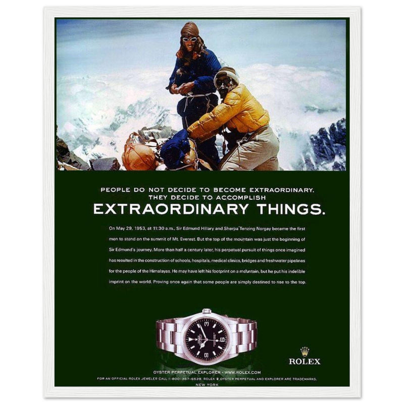 Rolex Oyster Perpetual Explorer Vintage Poster Ad