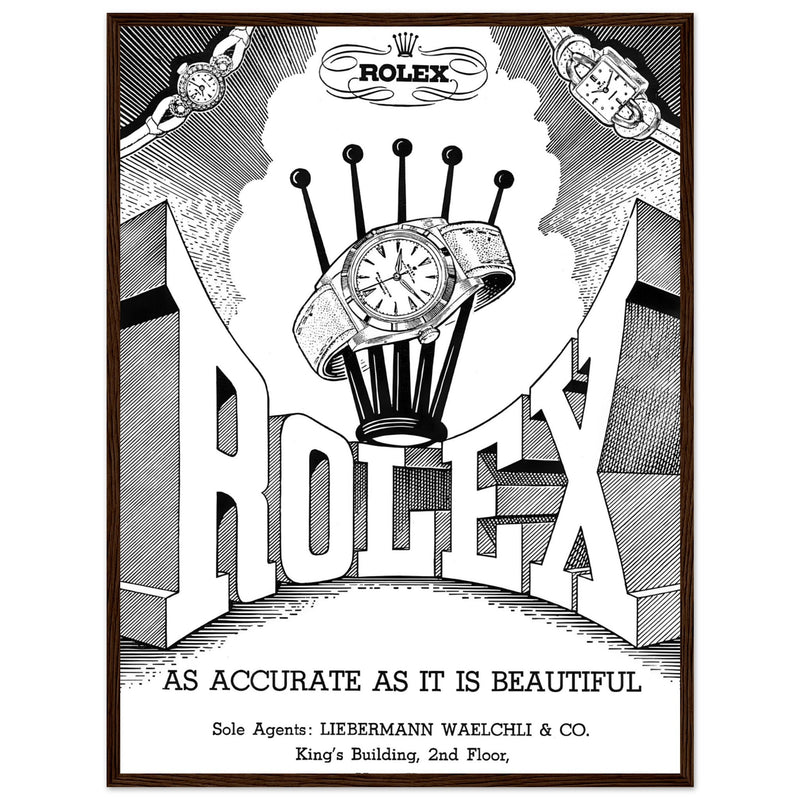 Rolex Hong Kong Jewellers Vintage Poster Ad