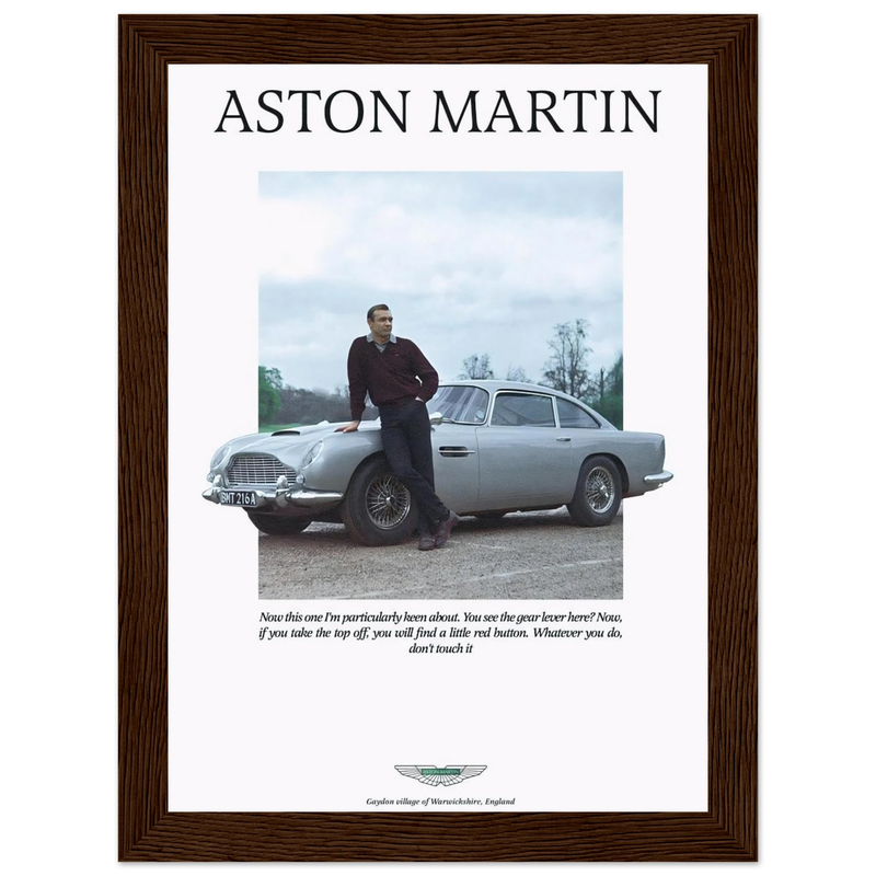 Aston Martin Vintage Poster Ad - 1964 James Bond Goldfinger