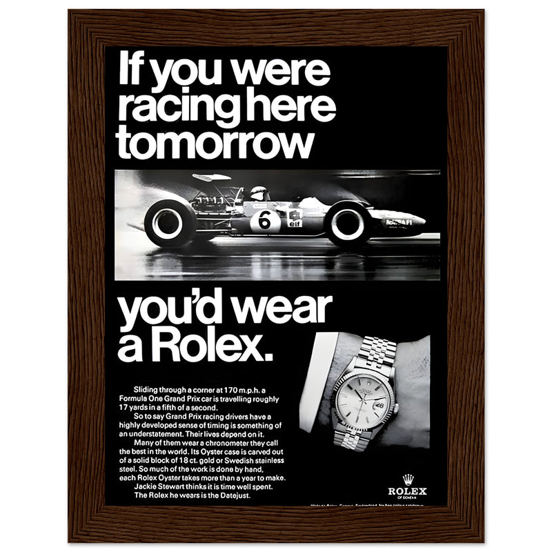 Rolex Racing Vintage Poster Ad