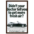 Porsche 911 Fresh Air Vintage Poster Ad