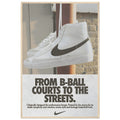 Nike Court to the streets Vintage Poster Ad