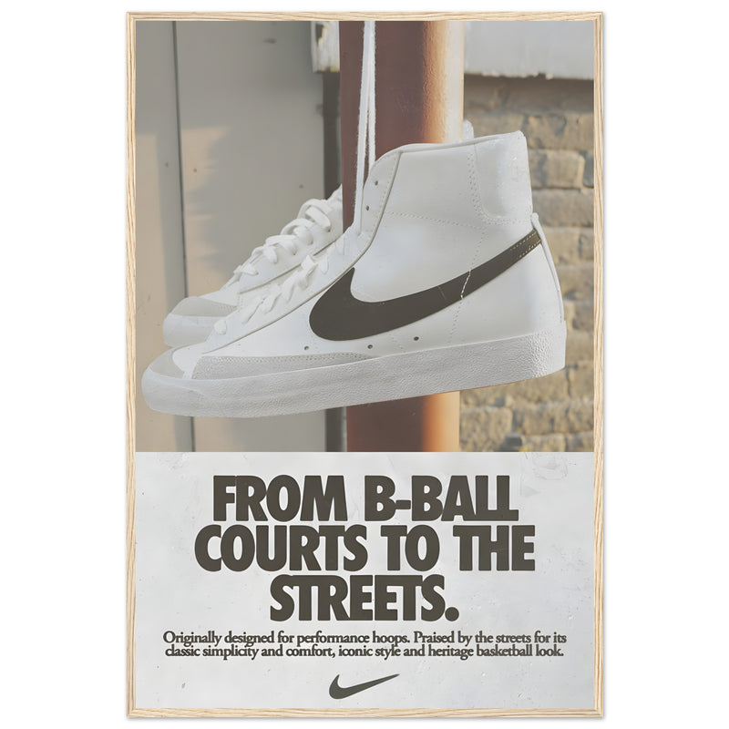 Nike Court to the streets Vintage Poster Ad