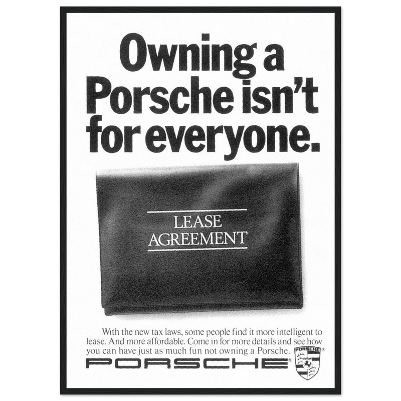 Porsche - It's not for everyone Vintage Poster Ad