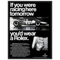 Rolex Racing Vintage Poster Ad
