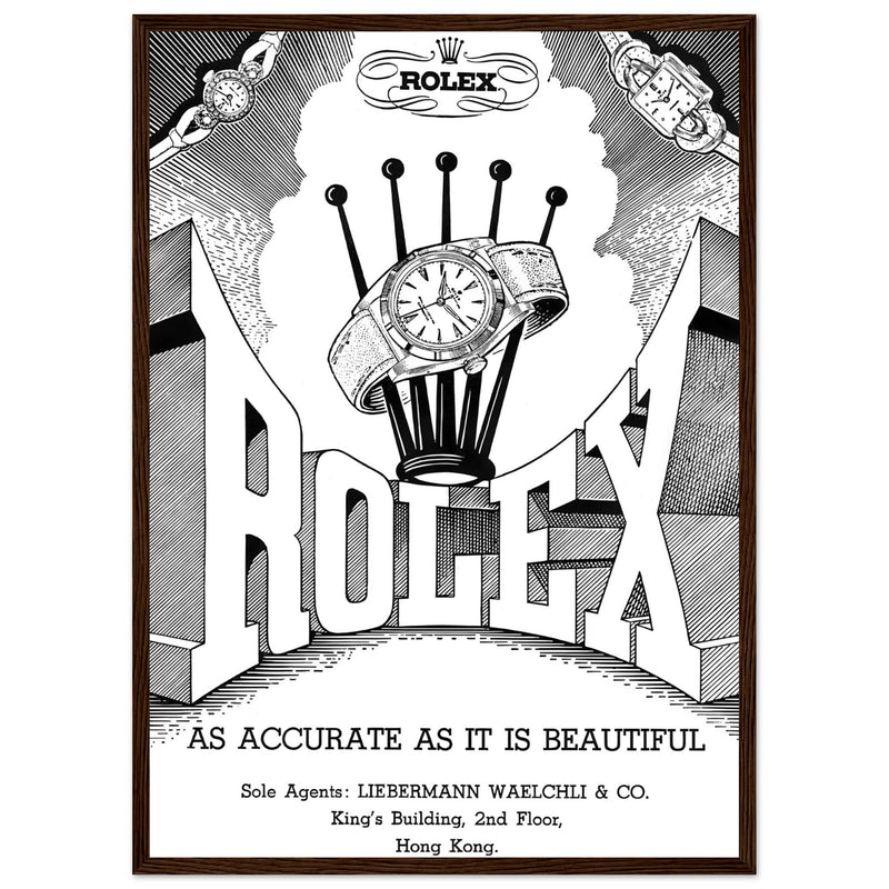 Rolex Hong Kong Jewellers Vintage Poster Ad