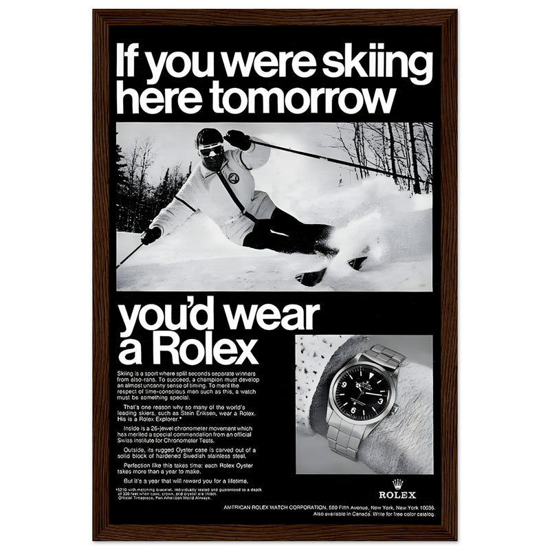 Rolex Ski Vintage Poster Ad