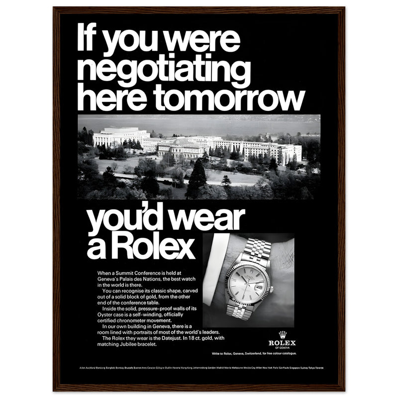 Rolex Datejust Geneva Vintage Poster Ad