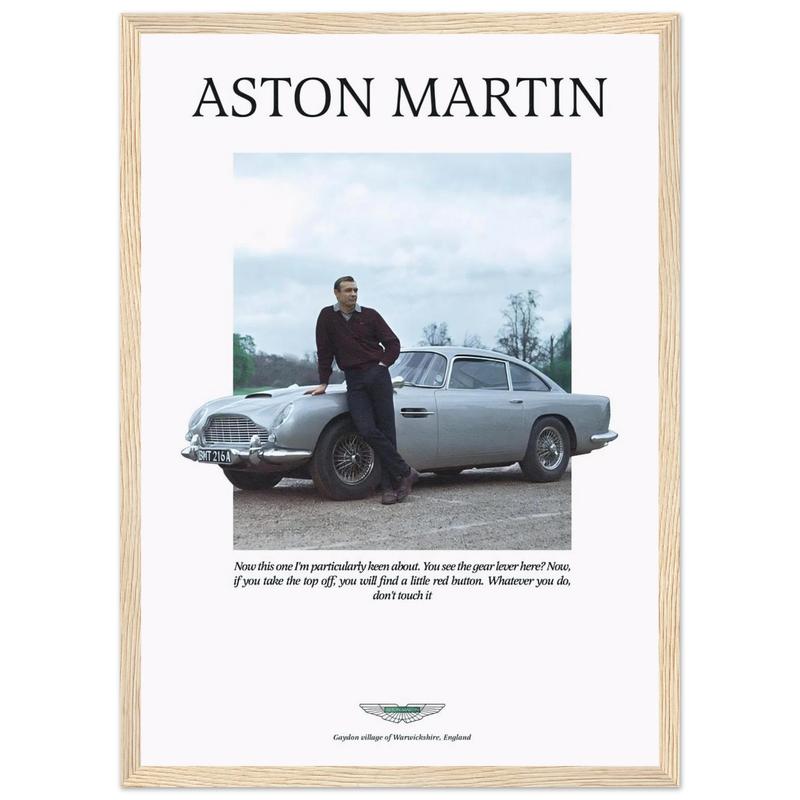Aston Martin Vintage Poster Ad - 1964 James Bond Goldfinger